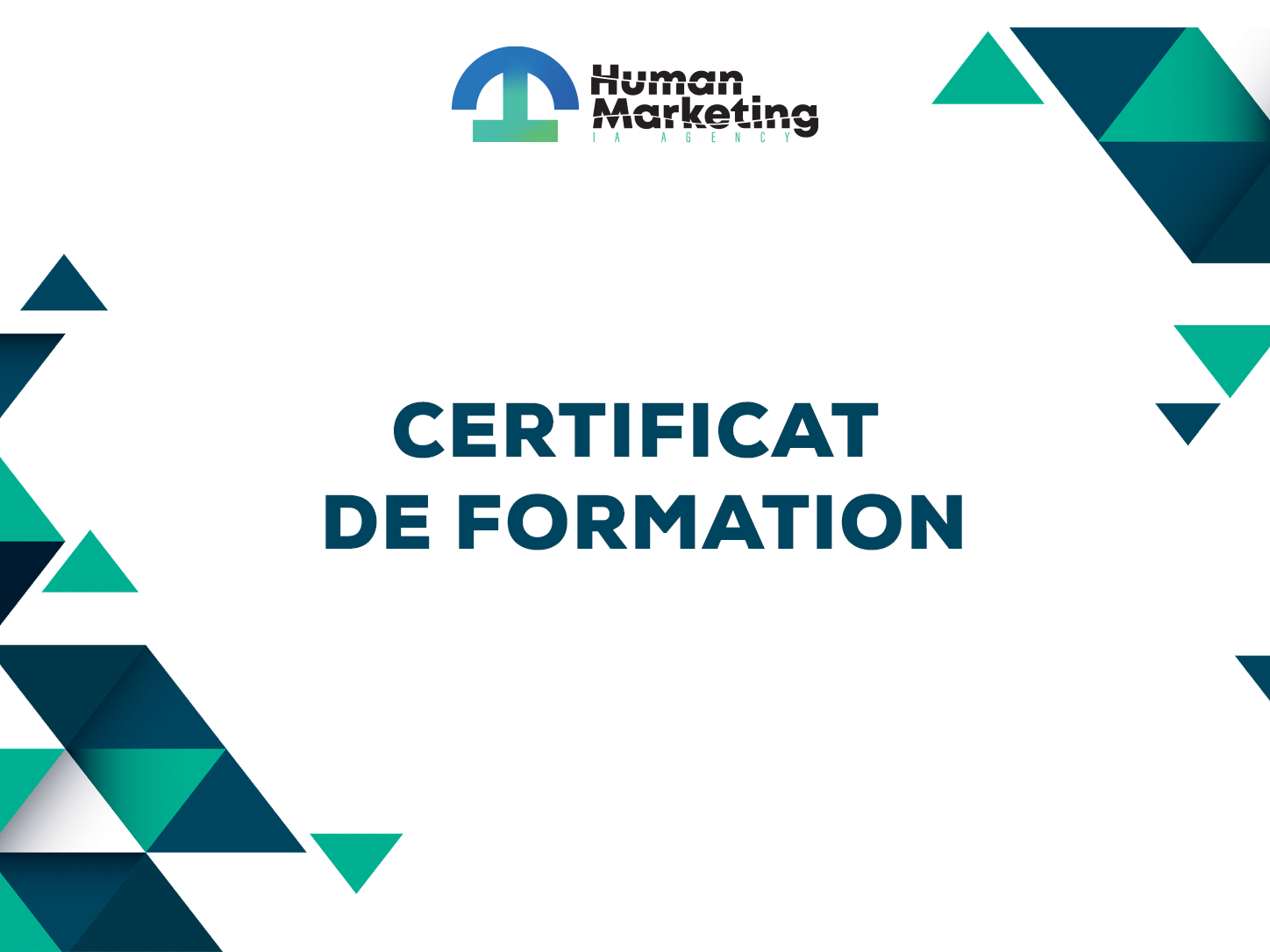 Certificat de formation Marketing Digital et IA